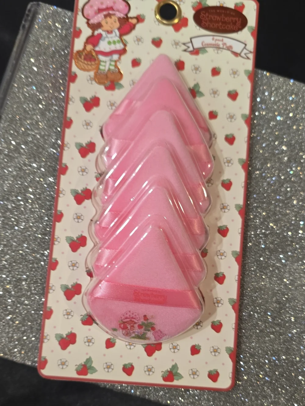 Taste Beauty X Strawberry Shortcake Pink Triangle Cosmetic Puffs - Set of 6
